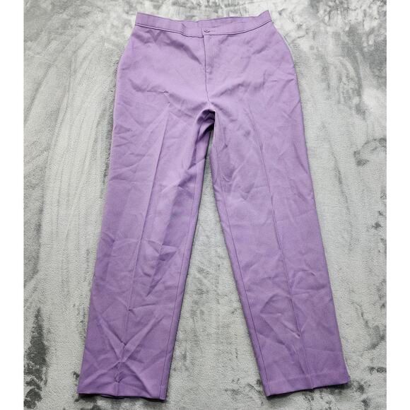 Vintage Levi's Bend Over Pants Womens 18 Purple Polyester High Rise Straight Leg - Picture 1 of 12